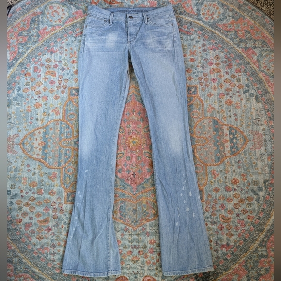 Citizens of Humanity Light Wash Long Flare Jeans Size 28 - Picture 1 of 5
